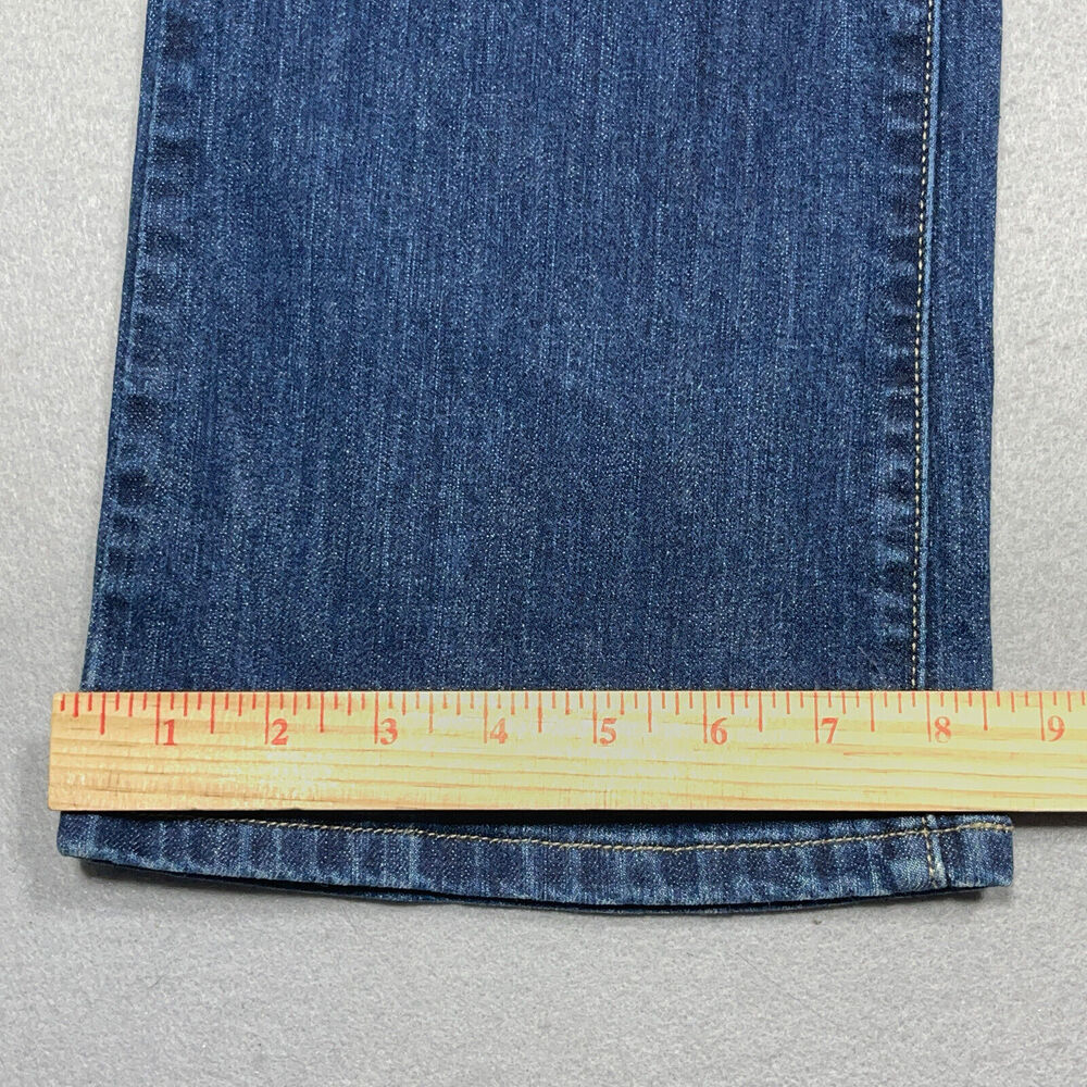 Levis 515 Bootcut Jeans Women Size 6 Blue Mid Rise Dark Wash Denim Casual Y2K - Picture 4 of 12